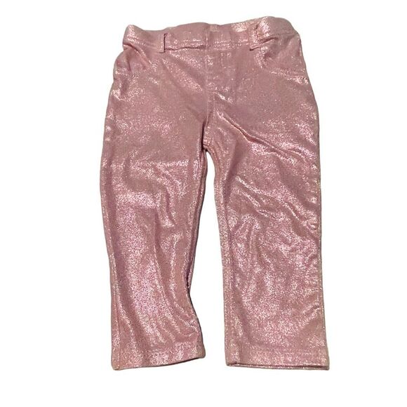 x3 Garanimals Pink Metallic Shimmer Leggings - 12M - Picture 3 of 10